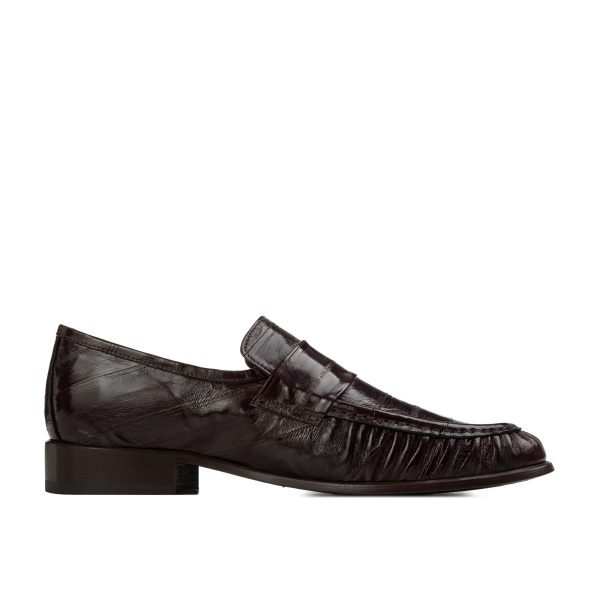 Nobiallo - Elevator Loafers in Eel Skin Leather up to 2.6 inches