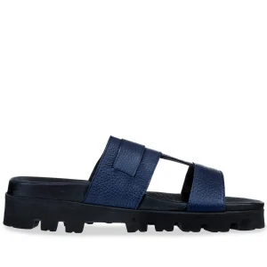 Coney Island - Elevator Sandals in Full Grain Leather up to 2 inches