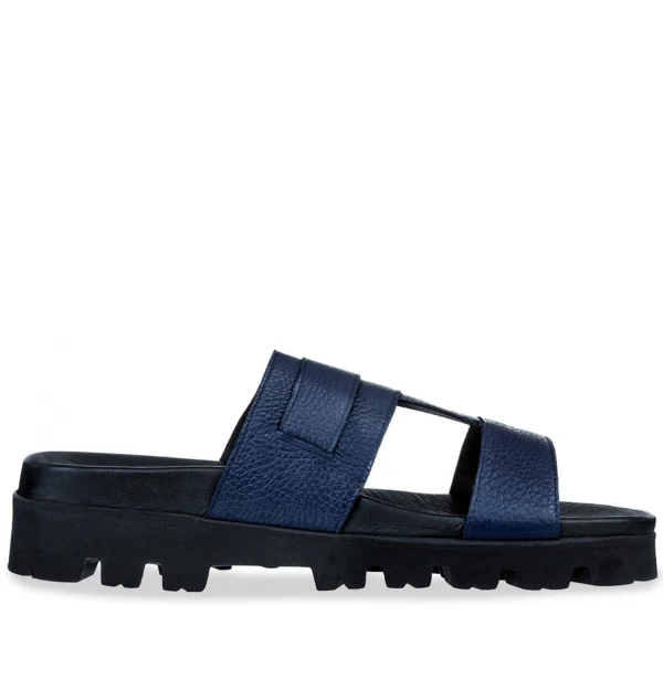 Coney Island - Elevator Sandals in Full Grain Leather up to 2 inches