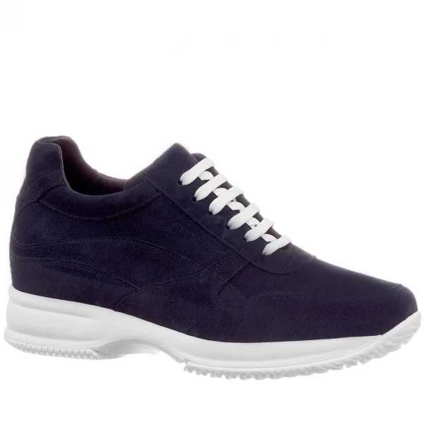 Malaga - Elevator Sneakers in Full Grain Leather from 2.4 to 4 inches