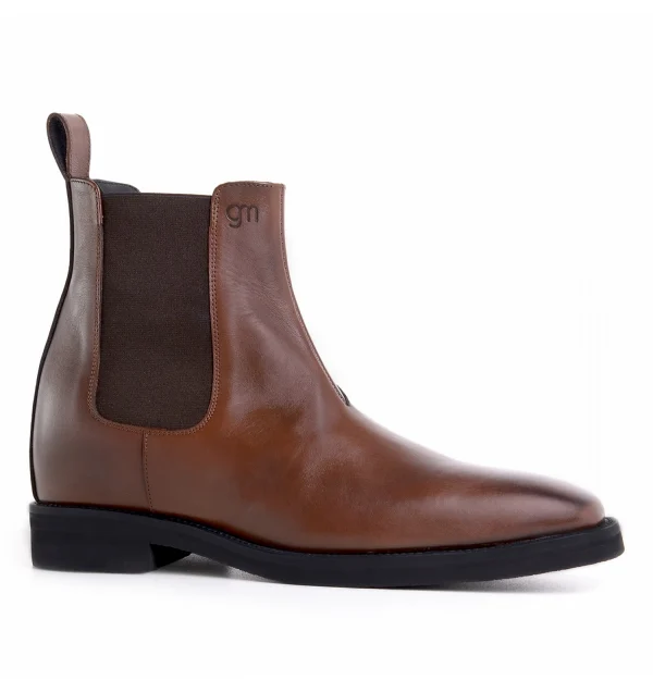 Oklahoma - Elevator Boots in Full Grain Leather from 2.4 to 3.1 inches