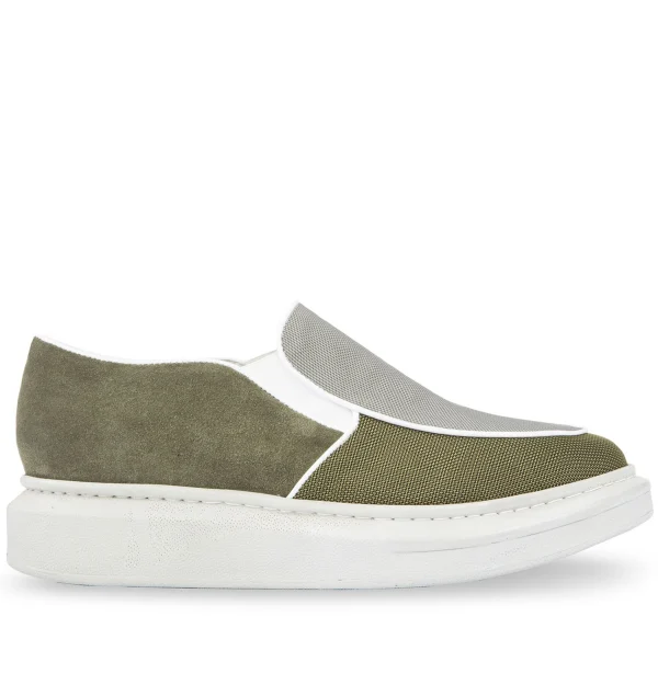 New guinea - ELEVATOR LOAFERS IN LEATHER/FABRIC UP TO 6 CM