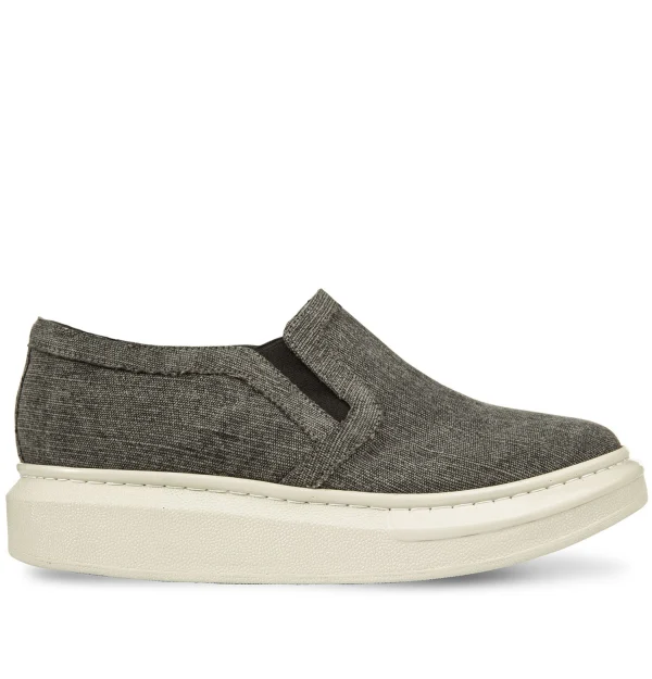 Canarias - ELEVATOR LOAFERS IN LEATHER/FABRIC UP TO 6 CM
