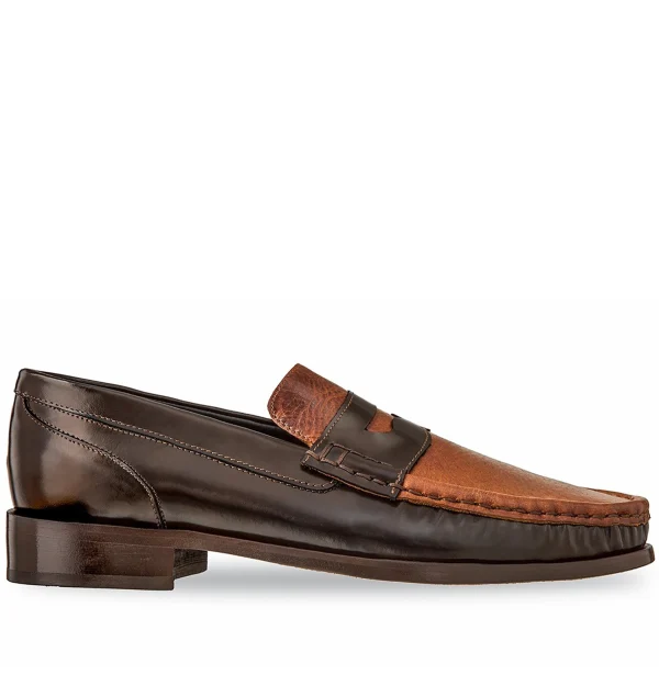 Orbetello - Elevator loafers in mix of leathers up to 2.4 inches