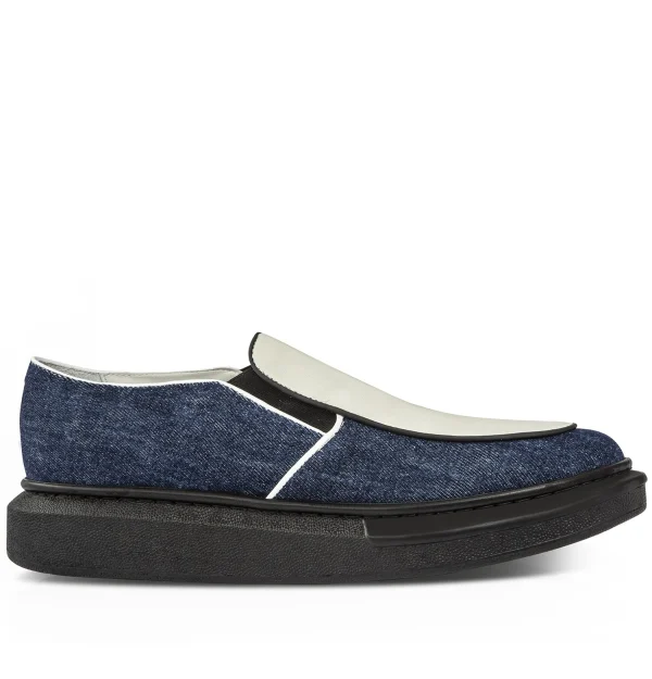 El dorado - Elevator Slip-Ons in Leather/fabric mix up to 2.4 inches