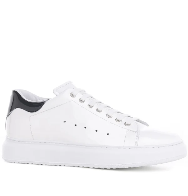 Lisbon - Elevator Sneakers in Painted Leather from 2.4 to 3.1 inches
