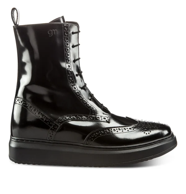 Edison - Elevator Boots in Brushed Leather from 2.4 to 4 inches