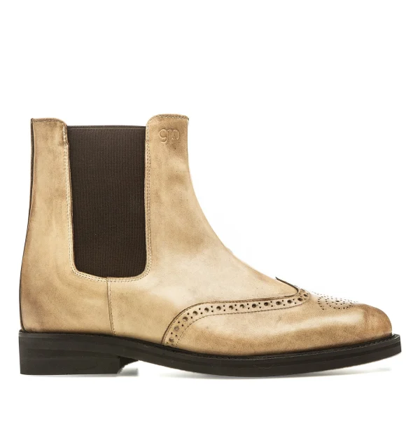 Dabaa - Elevator Boots in Full Grain Leather from 2.4 to 4 inches