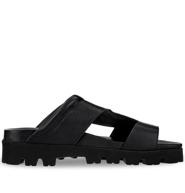 Gargano - Elevator Sandals in Drummed Leather up to 2 inches