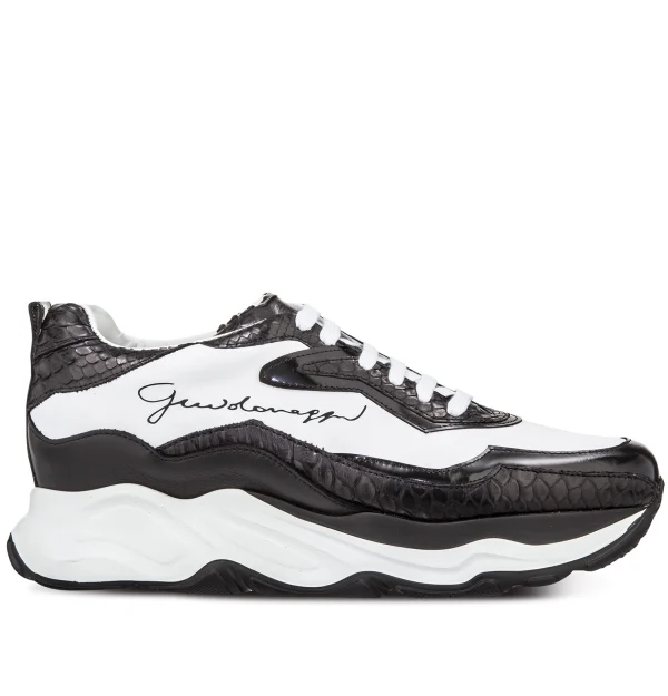 Giant Python - Elevator Sneakers in Mix of Leathers up to 4.3 inches