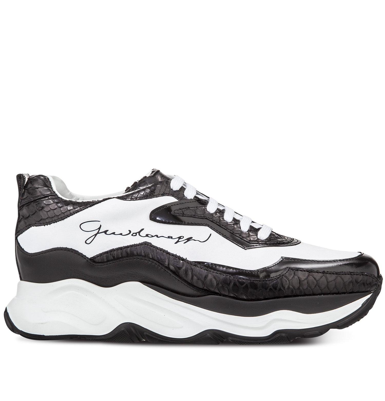 Giant Python - Elevator Sneakers in Mix of Leathers up to 4.3 inches