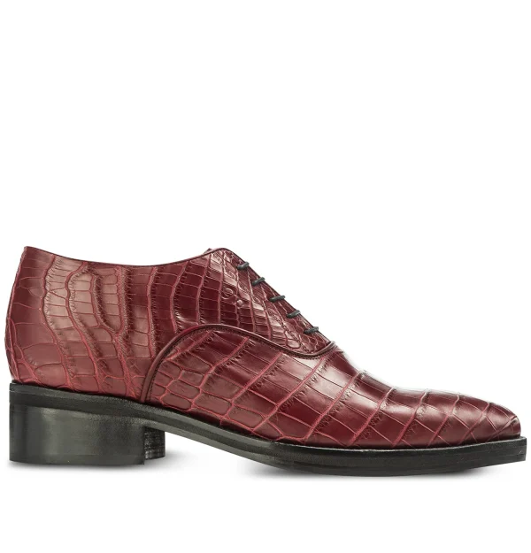 Tamala - Elevator Shoes in Crocodile Leather from 4 to 6 inches