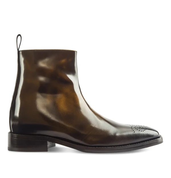 Arles - Elevator Boots in Brushed Leather from 2.4 to 4 inches