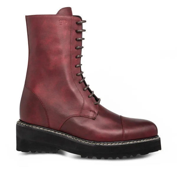 Varanasi - Elevator Boots in Leather/fabric mix from 4 to 6 inches