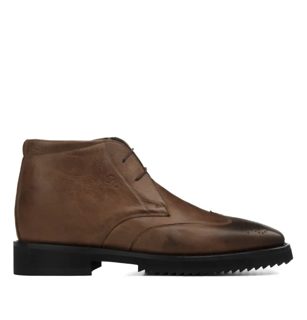 Calama - Elevator Ankle Boots in Leather from 2.4 to 3.1 inches