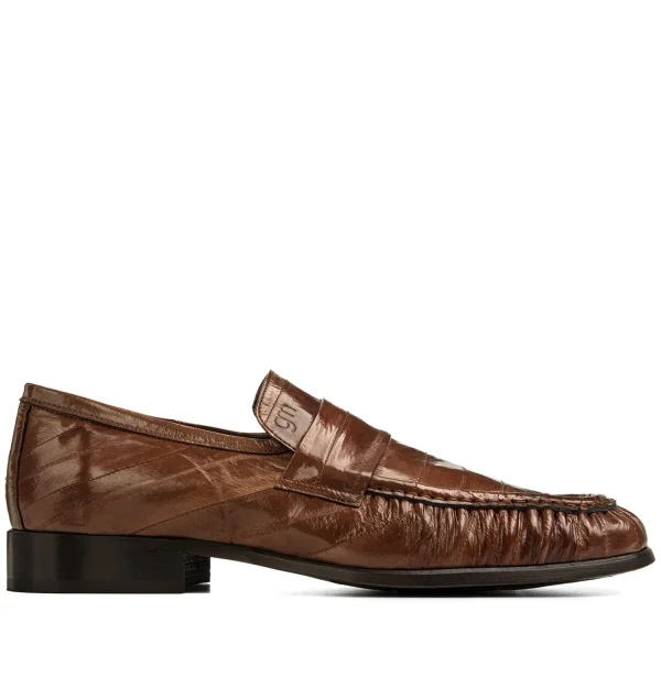 Shirley - Elevator Loafers in Eel Skin Leather up to 2.6 inches