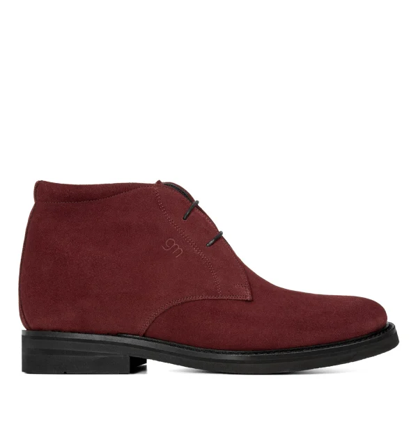 Quito - Elevator Ankle Boots in Suede Leather from 2.4 to 3.1 inches
