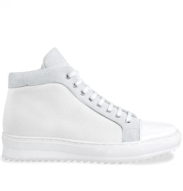 Indian Wells - Elevator Sneakers in Leather/fabric mix from 2.4 to 3.1 inches