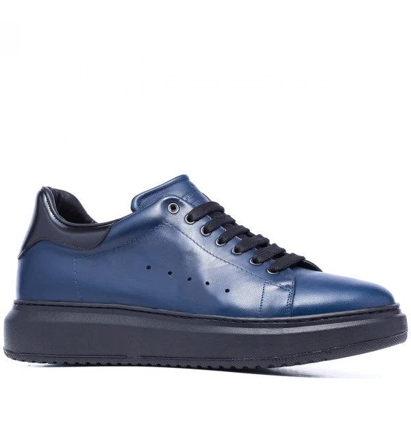 Riccione - Elevator Sneakers in Full Grain Leather from 2.4 to 3.1 inches