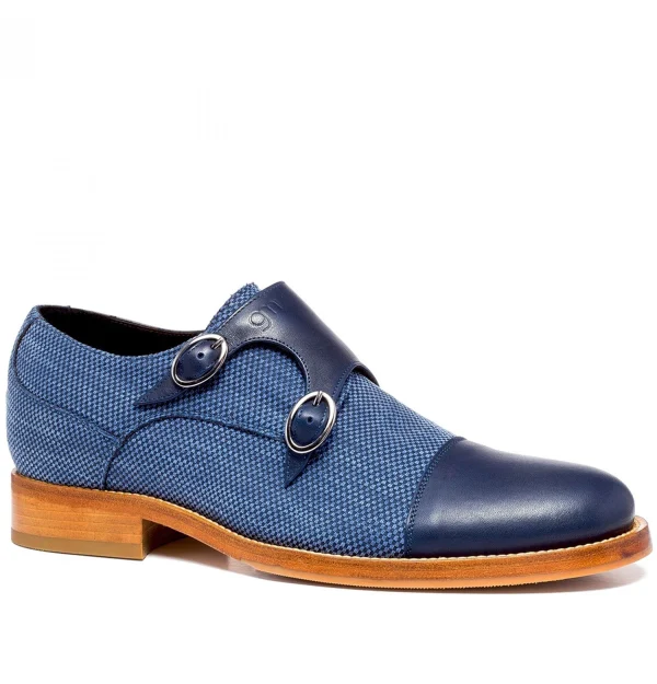 Savile Row - Elevator Shoes in Leather/fabric mix from 2.4 to 3.1 inches