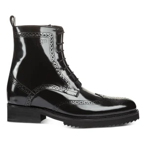 Almas Tower - Elevator Boots in Brushed Leather from 2.4 to 4 inches