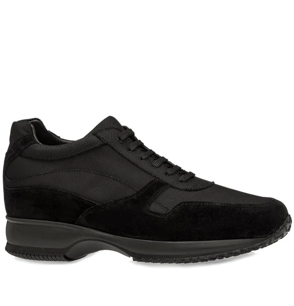 Zara - Elevator Sneakers in Leather/fabric mix from 2.4 to 3.1 inches