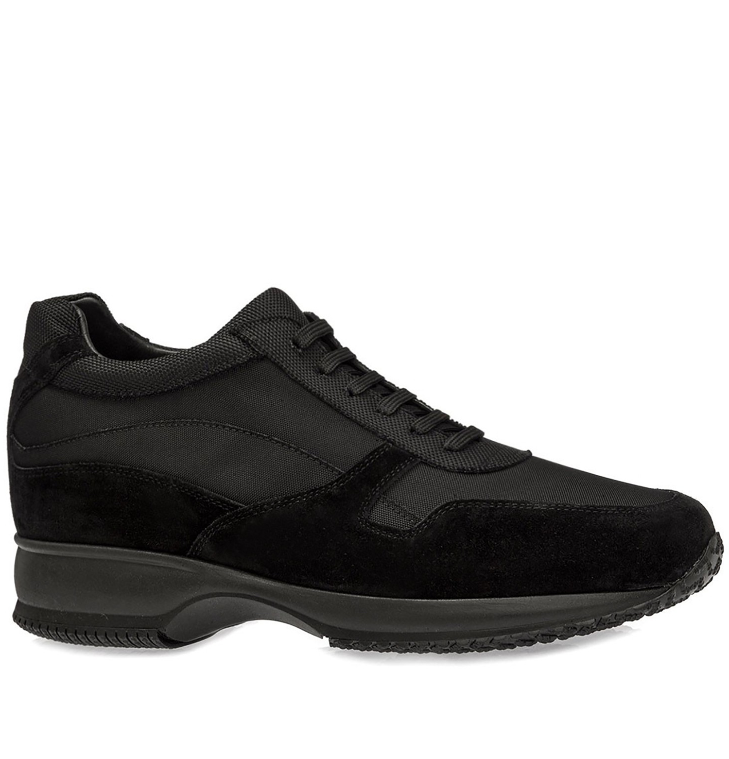 Zara - Elevator Sneakers in Leather/fabric mix from 2.4 to 3.1 inches