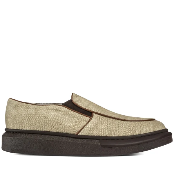 Kauai - Elevator slip-ons in Leather/fabric mix up to 2.4 inches