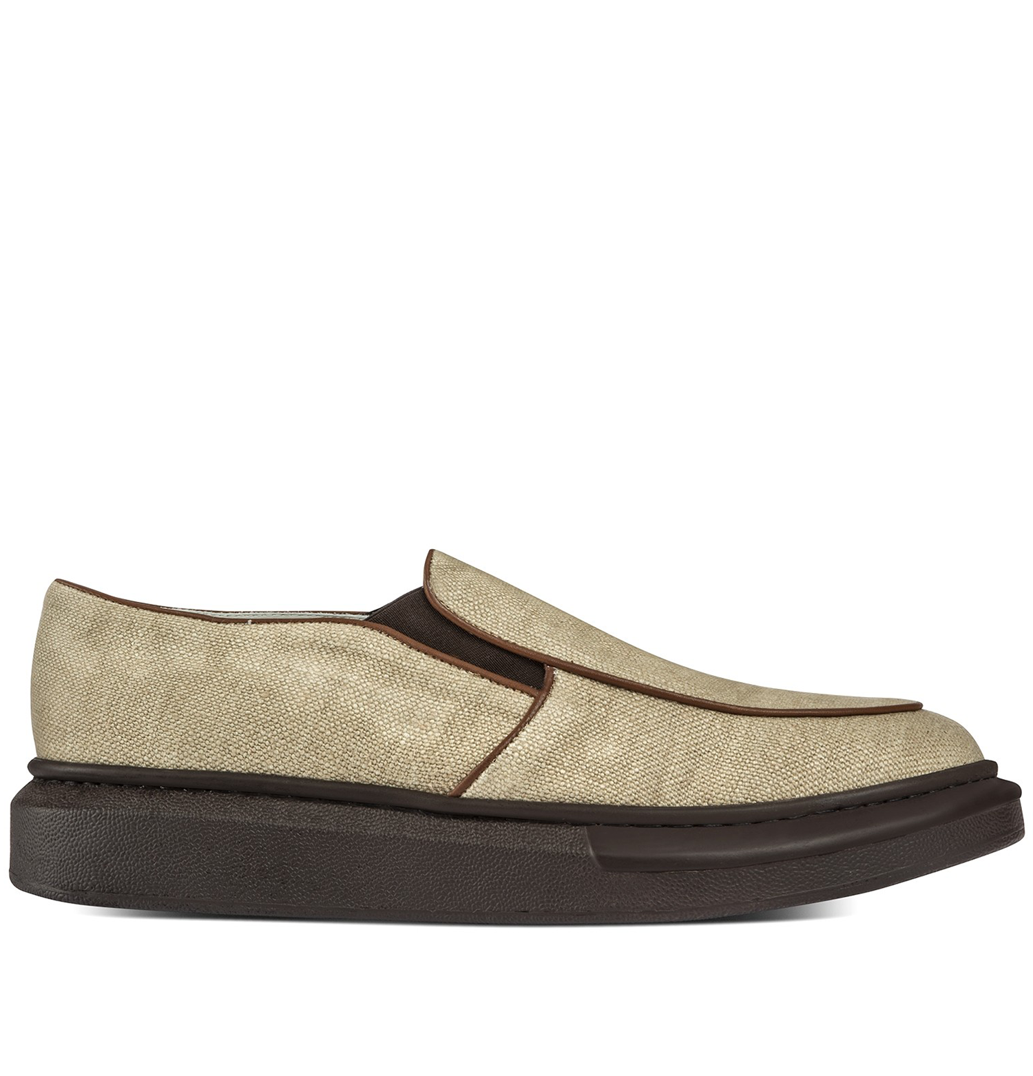 Kauai - Elevator slip-ons in Leather/fabric mix up to 2.4 inches