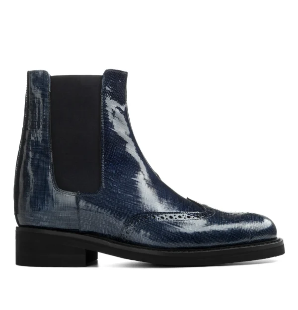 Yangon - Elevator Chelsea Boots in Leather from 2.4 to 4 inches