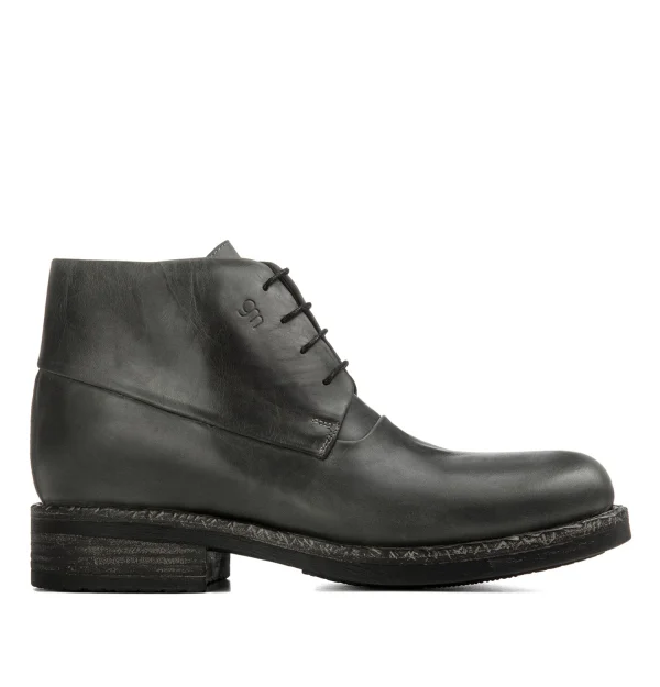 Omaha - Elevator Ankle Boots in Effect Vintage Leather from 2.4 to 3.1 inches