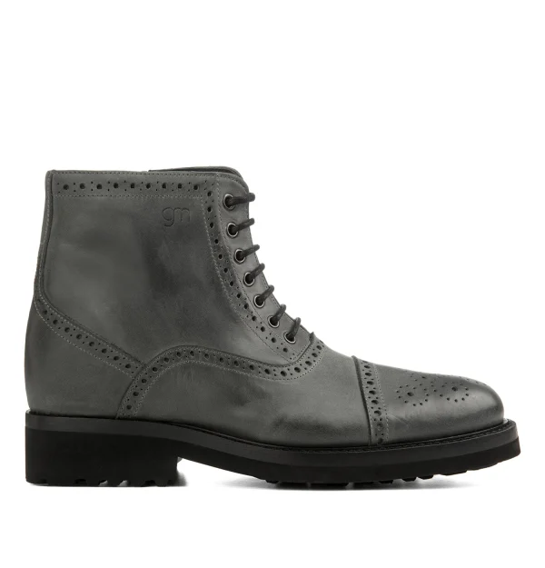 Oakville - Elevator Ankle Boots in Effect Vintage Leather from 2.4 to 4 inches