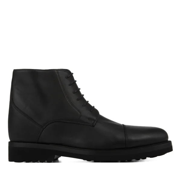 Minot - Elevator Ankle Boots in Full Grain Leather from 2.4 to 4 inches