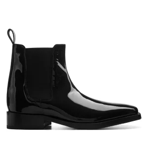 Beijing - Elevator Boots in Varnish Leather from 2.4 to 3.1 inches