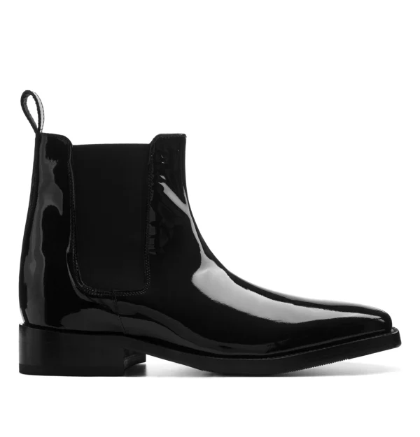 Beijing - Elevator Boots in Varnish Leather from 2.4 to 3.1 inches