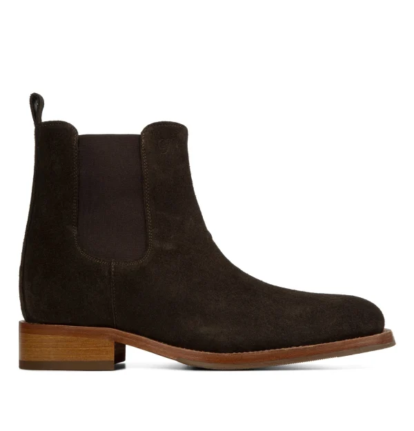 Dorio - Elevator Chelsea Boots in Suede Leather from 2.4 to 4 inches
