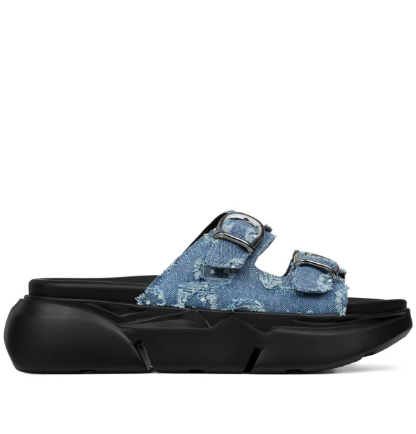 Mosquito Bay - Elevator Sandals in Denim Fabric up to 2.4 inches