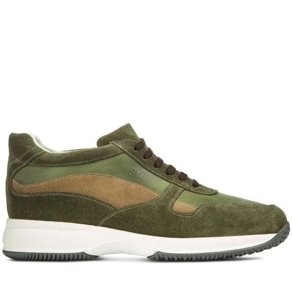 Singapore - Elevator Sneakers in Mix of leathers from 2.4 to 4 inches