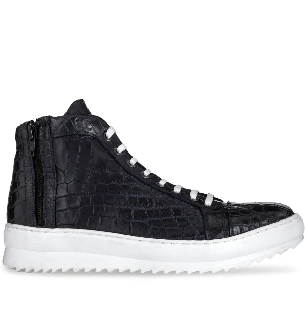 Tirrenia - Elevator Sneakers in crocodile Leather from 2.4 to 4 inches