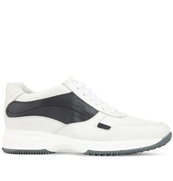 Newcastle - Elevator Sneakers in Full grain Leather from 2.4 to 4 inches
