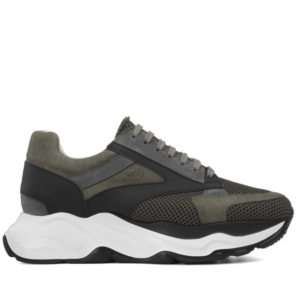 Toorak - Elevator Sneakers in Leather/fabric mix up to 4.3 inches