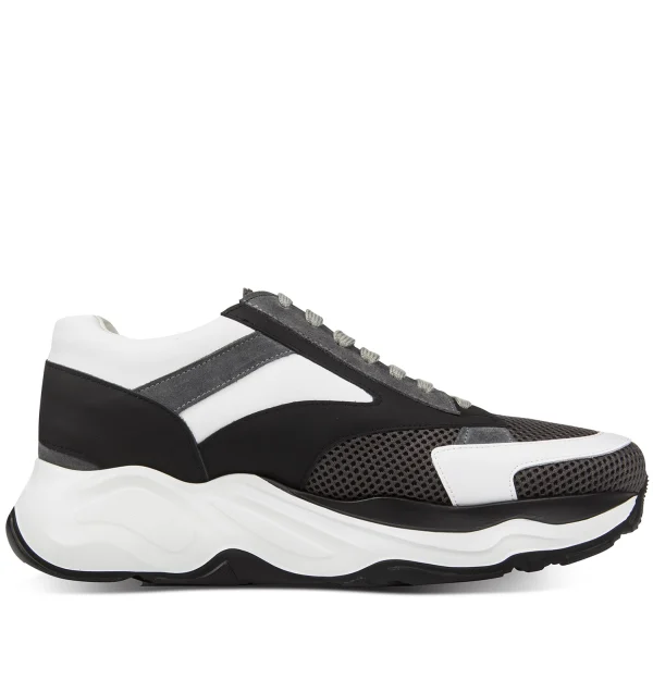 Kiel - Elevator Sneakers in Mix Leather/Fabric up to 4.3 inches