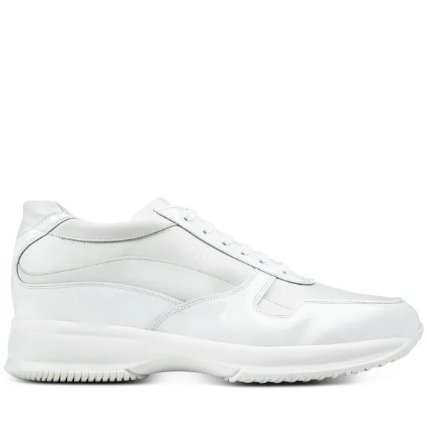 Bal Harbour - Elevator Sneakers in Full Grain Leather from 2.4 to 4 inches