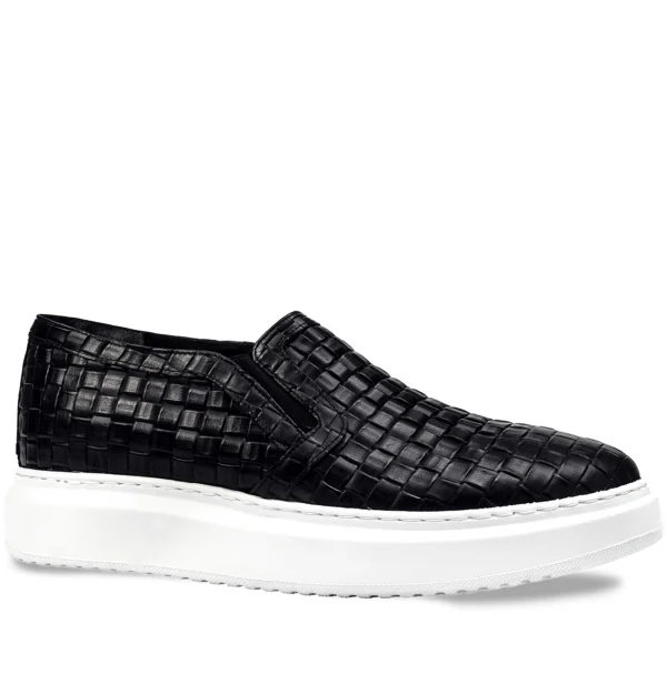 Georgia - Elevator Slip-Ons in Woven Print leather up to 2.6 inches