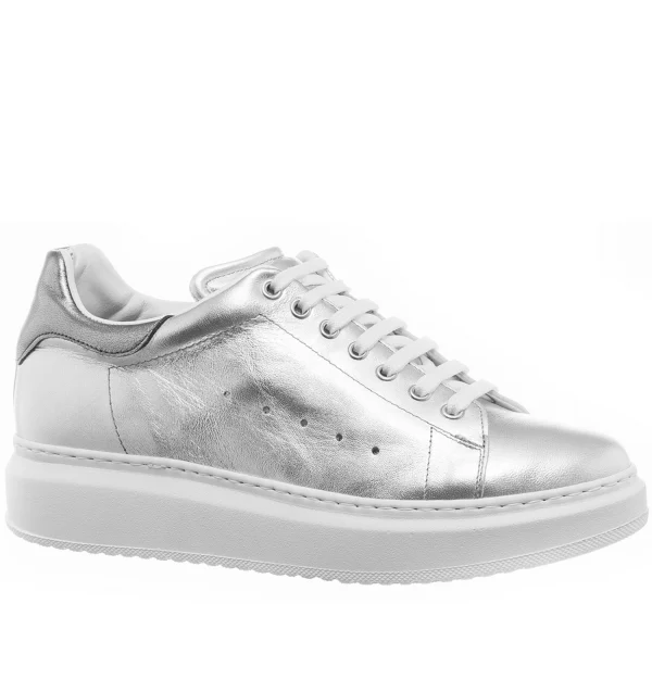 Ginza - Elevator Sneakers in Full Grain Leather from 2.4 to 3.1 inches