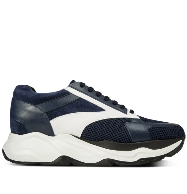Bend - Elevator Sneakers in fabric/leather from 2.4 to 4.3 inches