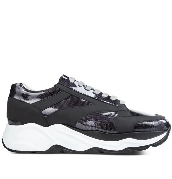 Galax - Elevator Sneakers in Leather/fabric mix from 2.4 to 4.3 inches