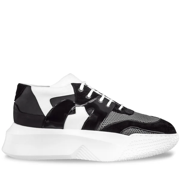 Jordan - Elevator Sneakers in Leather/fabric mix from 2.4 to 4 inches