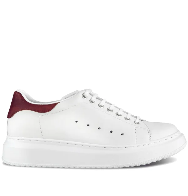 Newport - Elevator Sneakers in Full Grain Leather from 2.4 to 3.1 inches