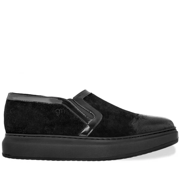 Sendai - Elevator Slip-Ons in Suede Leather up to 2.6 inches